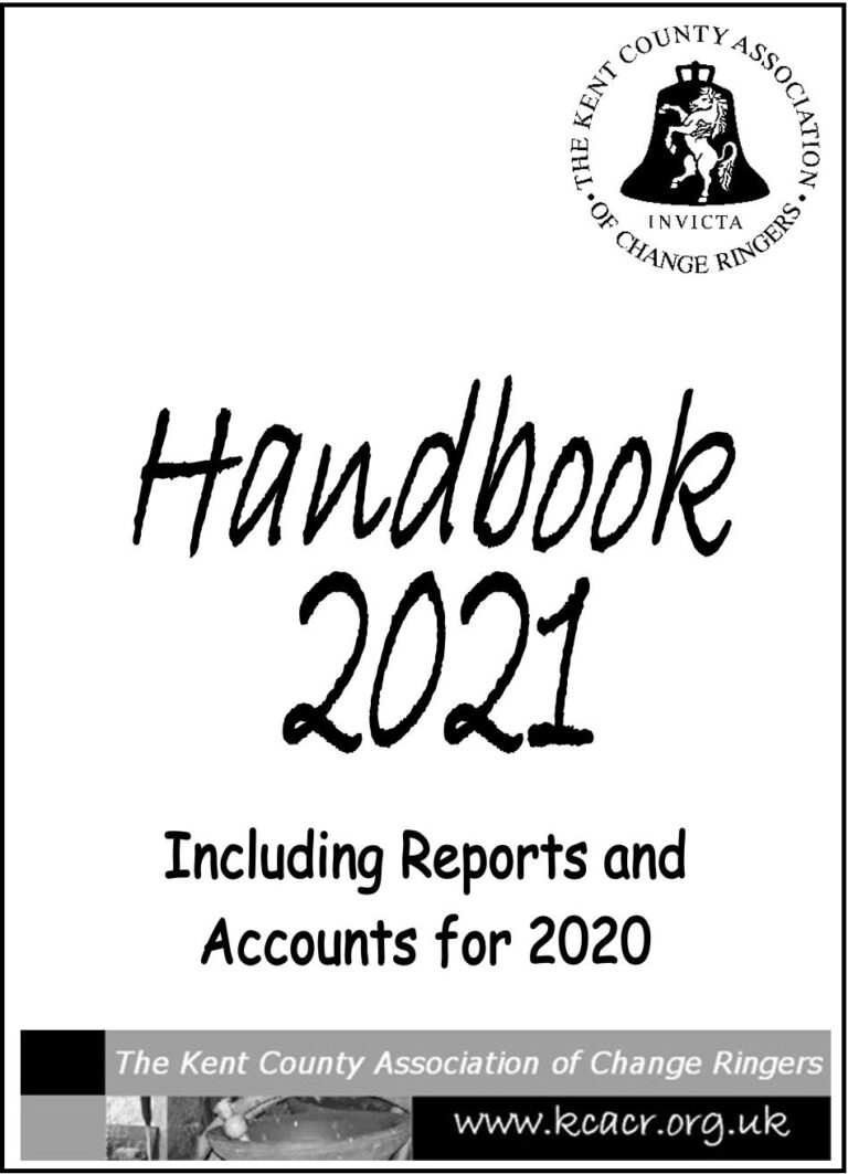 KCACR Handbook 2021 PreOrder Kent County Association of Change Ringers
